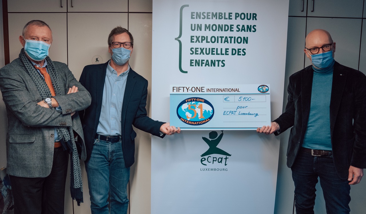 Don de 5.100 EUR pour ECPAT Luxembourg