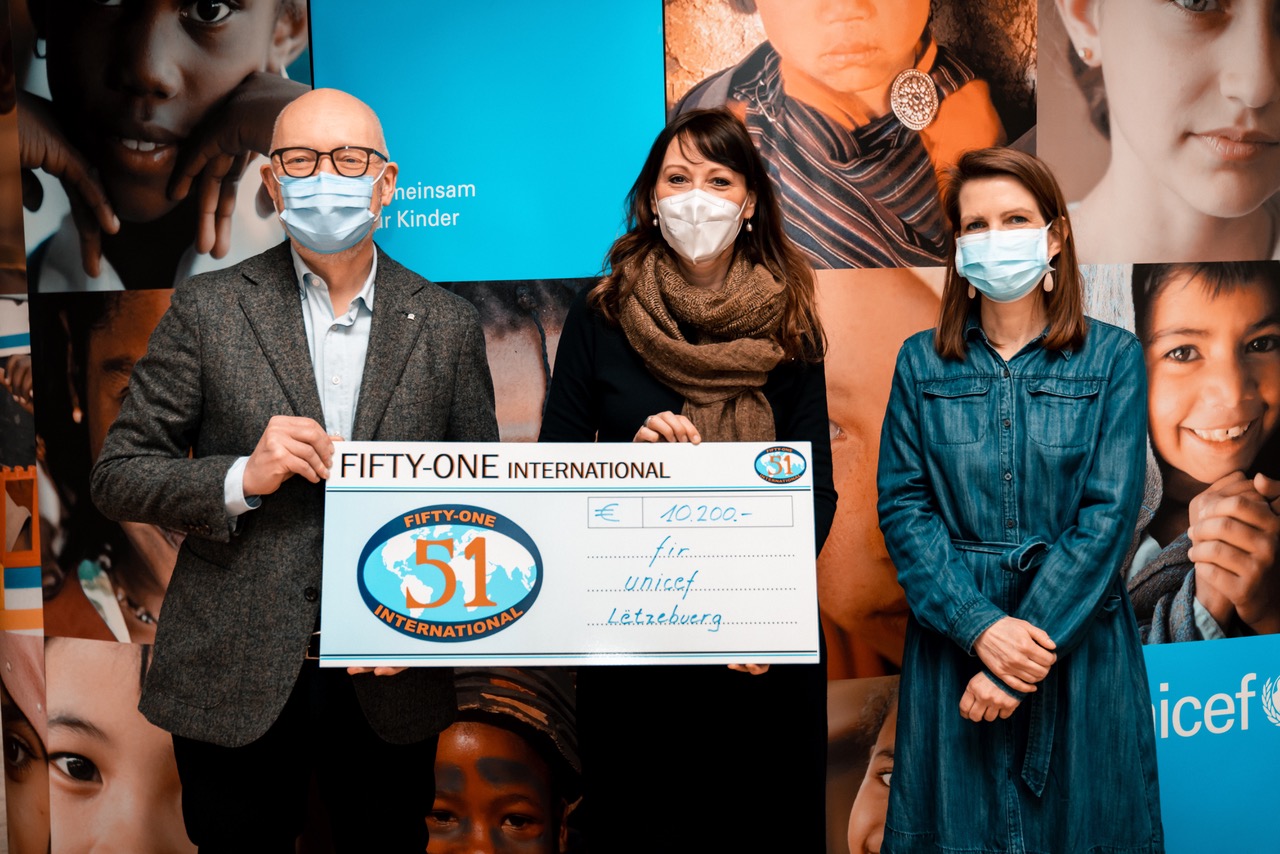 Don de 10.200 EUR pour UNICEF Luxembourg